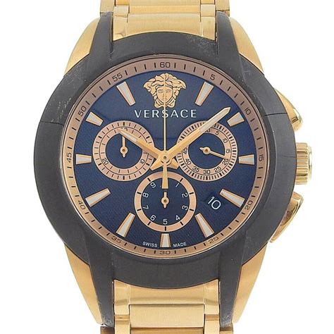 authentic versace black men's chronograph m8c|Black Versace Watches for Men .